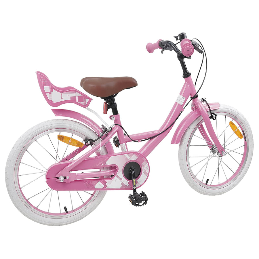Kinderfiets 18 Inch voor 5-7 jaar Lichtroze