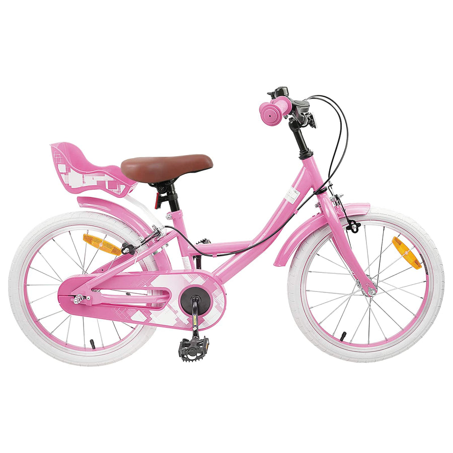 Kinderfiets 18 Inch voor 5-7 jaar Lichtroze