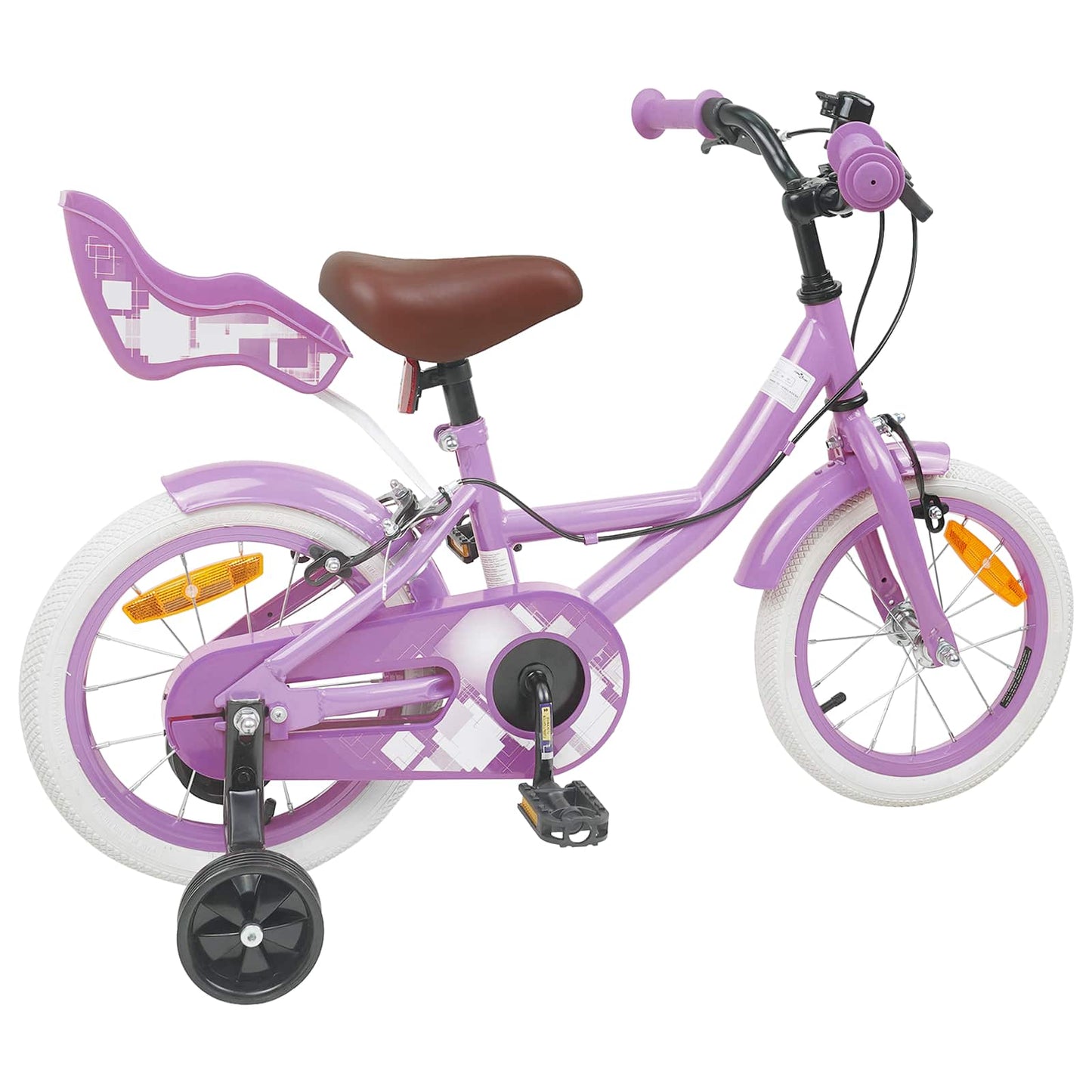 Kinderfiets 12 Inch voor 2-4 jaar oud Paars