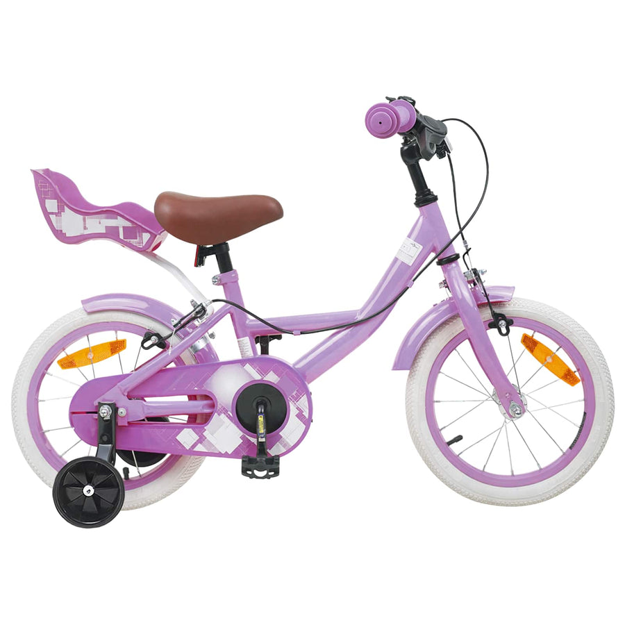 Kinderfiets 16 Inch voor 4-6 jaar oud Paars