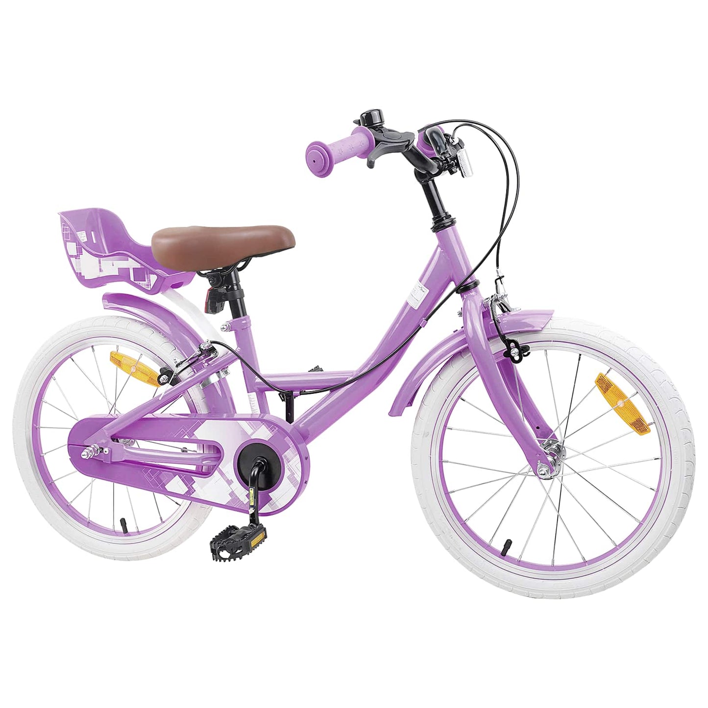 Kinderfiets 18 Inch voor 5-7 jaar Paars