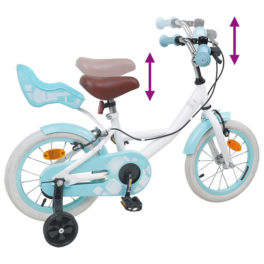 Kinderfiets 14 Inch voor 3-5 jaar oud Wit