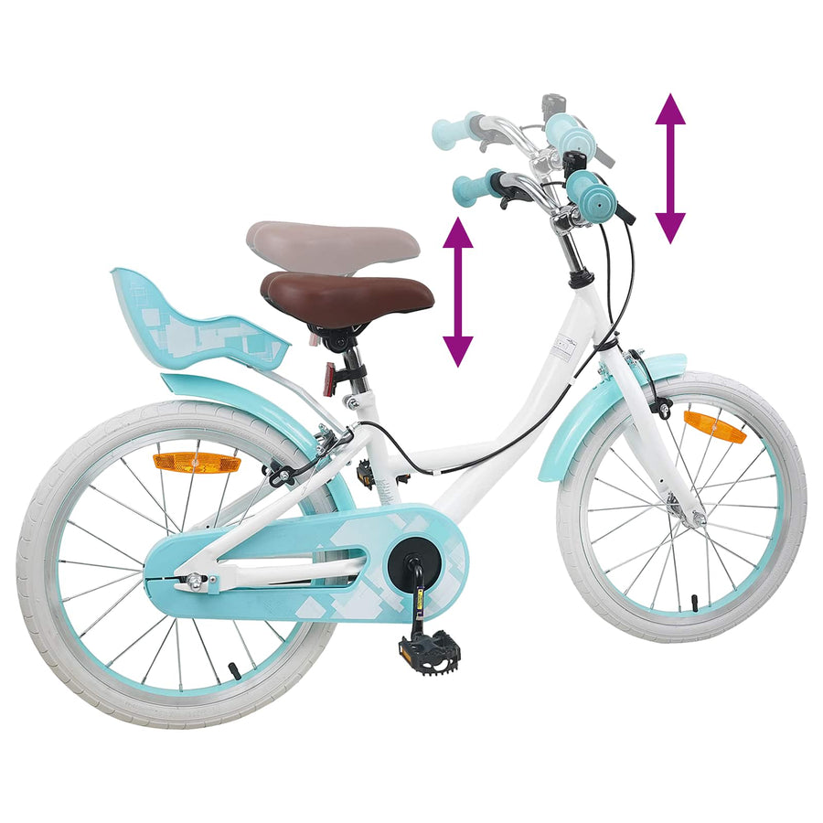 Kinderfiets 18 Inch voor 5-7 jaar Wit