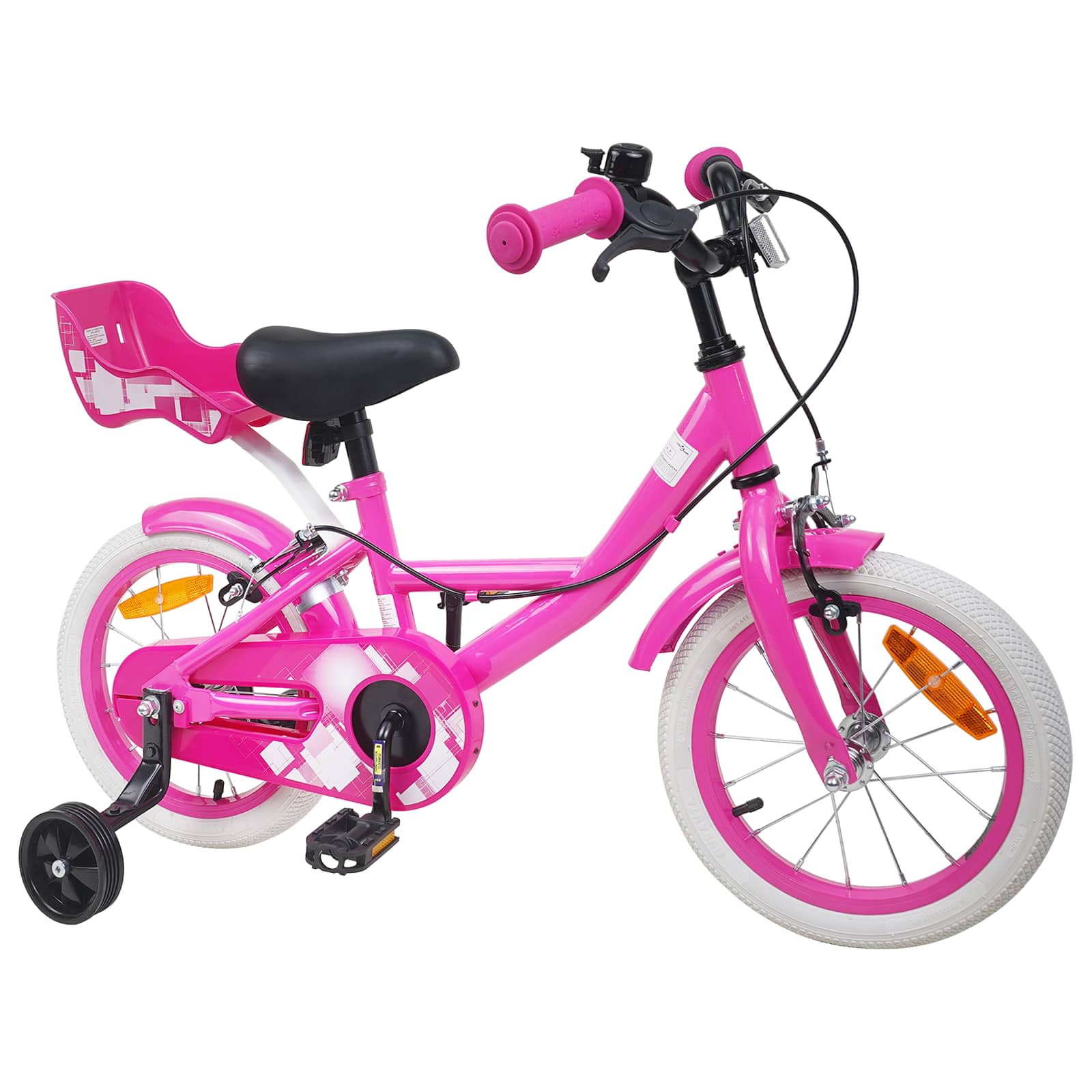 Kinderfiets 14 Inch voor 3-5 jaar oud Roze