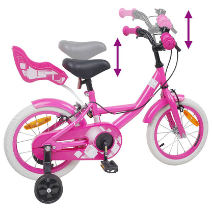 Kinderfiets 14 Inch voor 3-5 jaar oud Roze