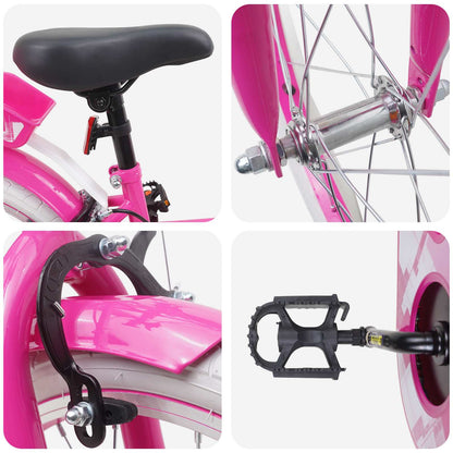 Kinderfiets 18 Inch voor 5-7 jaar Roze