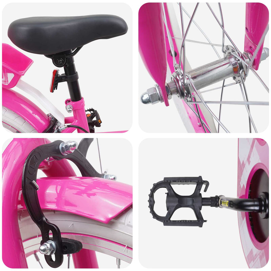 Kinderfiets 18 Inch voor 5-7 jaar Roze