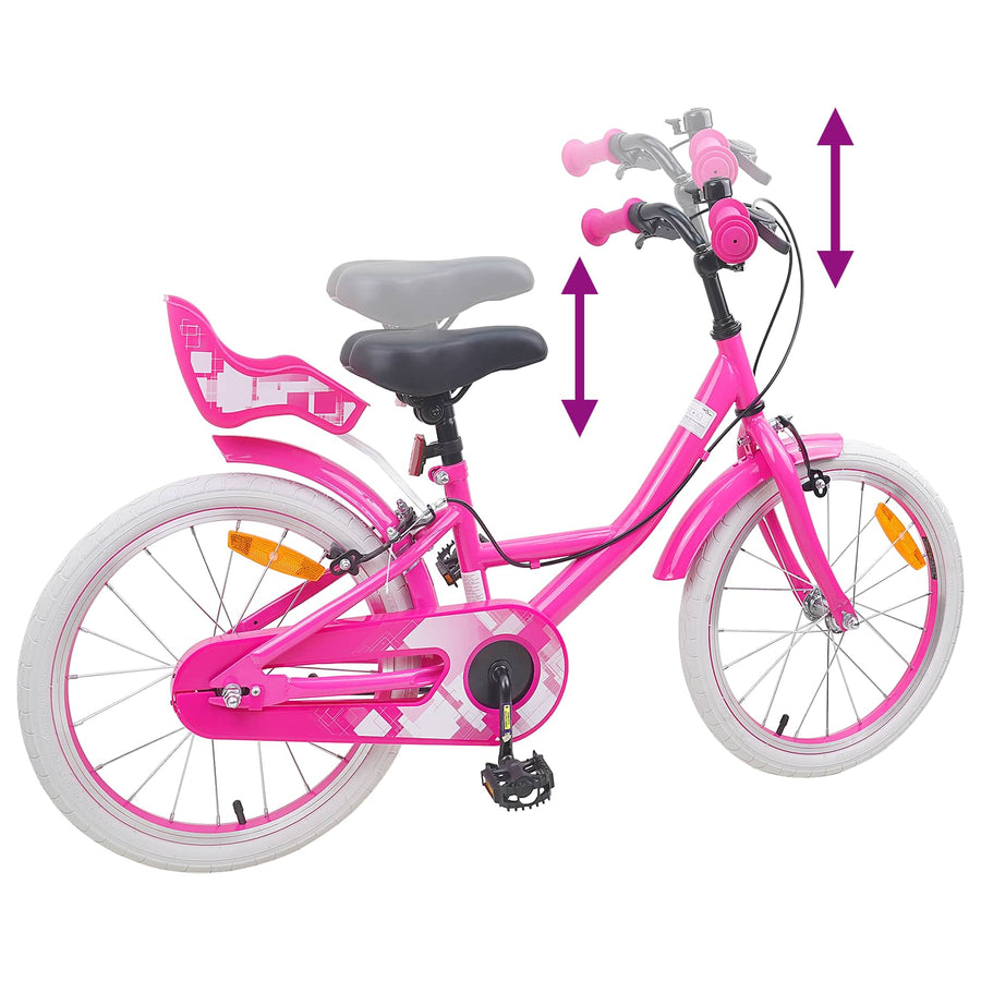 Kinderfiets 18 Inch voor 5-7 jaar Roze