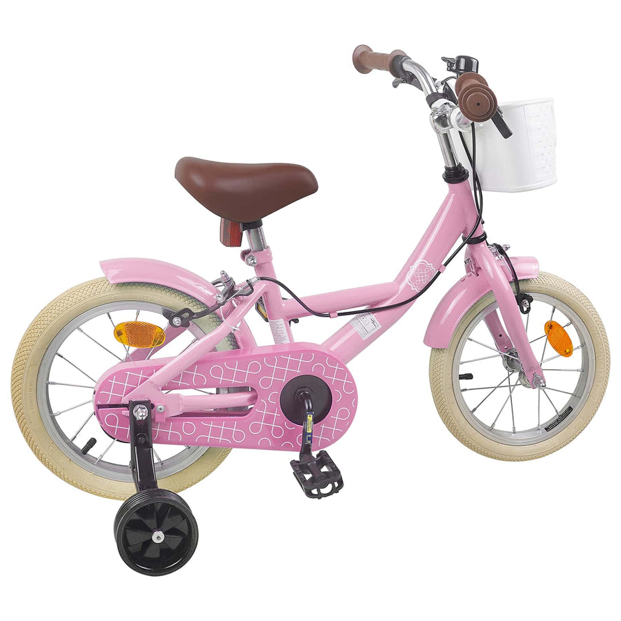 Kinderfiets 14 Inch voor 3-5 jaar oud Lichtroze