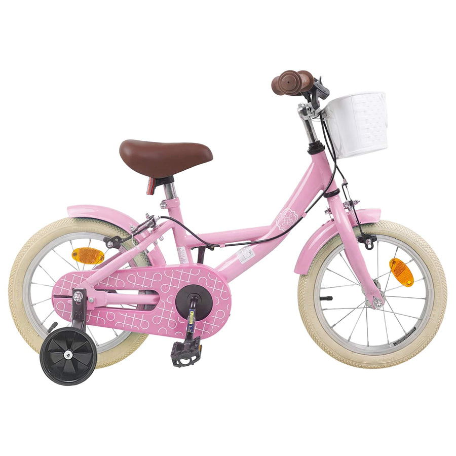 Kinderfiets 14 Inch voor 3-5 jaar oud Lichtroze