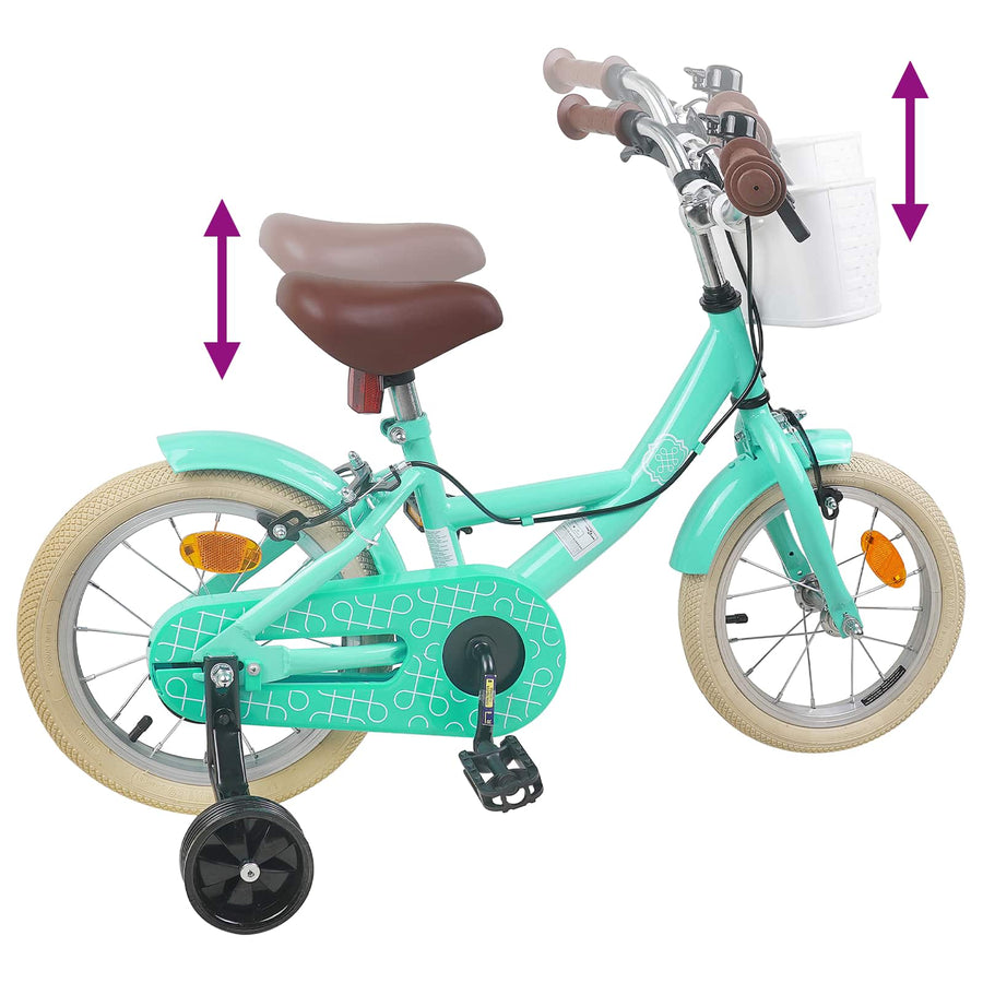 Kinderfiets 12 Inch voor 2-4 jaar oud Zeegroen
