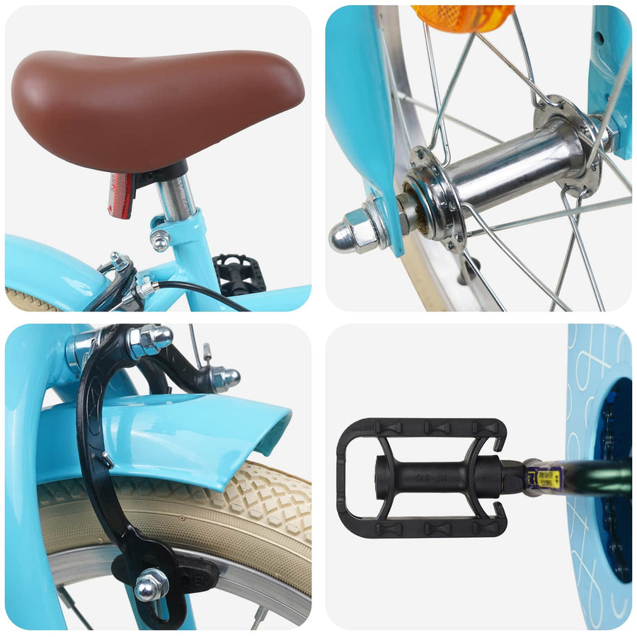 Kinderfiets 16 Inch voor 4-6 jaar oud Lichtblauw