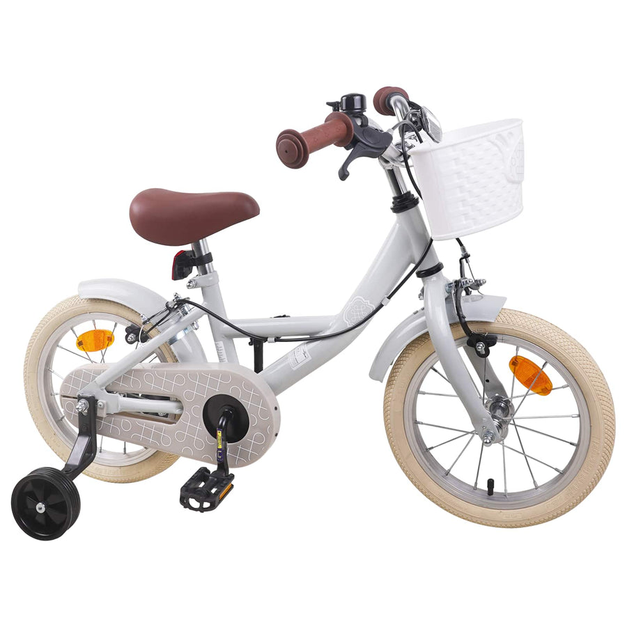 Kinderfiets 12 Inch voor 2-4 jaar oud Lichtgrijs