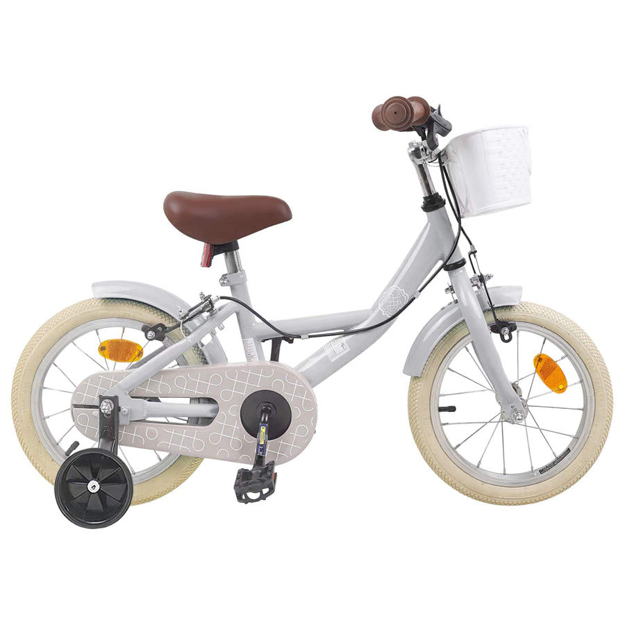 Kinderfiets 12 Inch voor 2-4 jaar oud Lichtgrijs