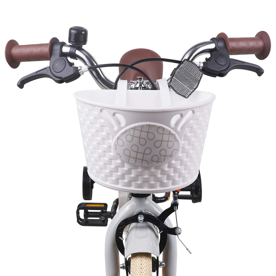 Kinderfiets 14 Inch voor 3-5 jaar oud Lichtgrijs