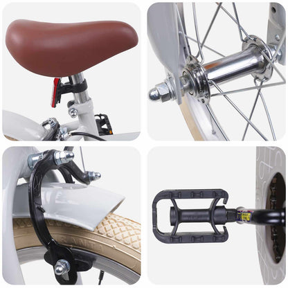 Kinderfiets 16 Inch voor 4-6 jaar oud Lichtgrijs