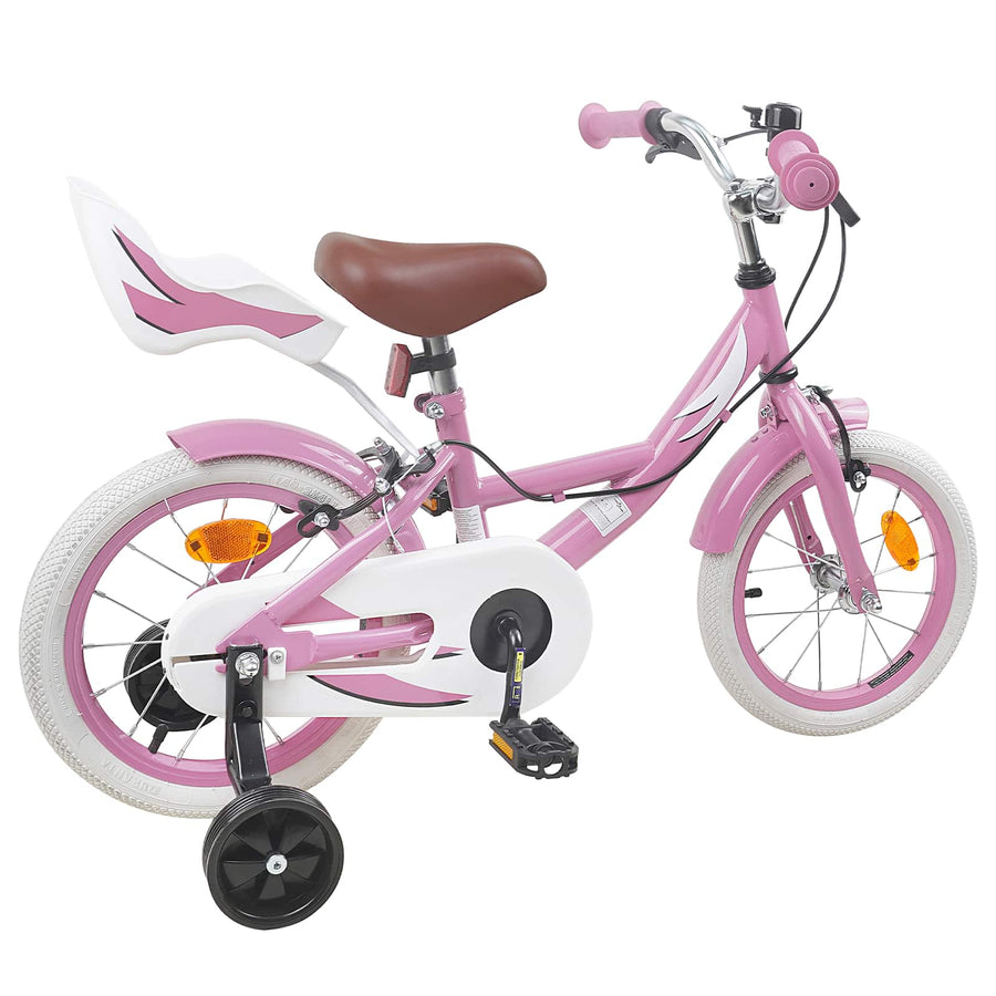 Kinderfiets 14 Inch voor 3-5 jaar oud Lichtroze