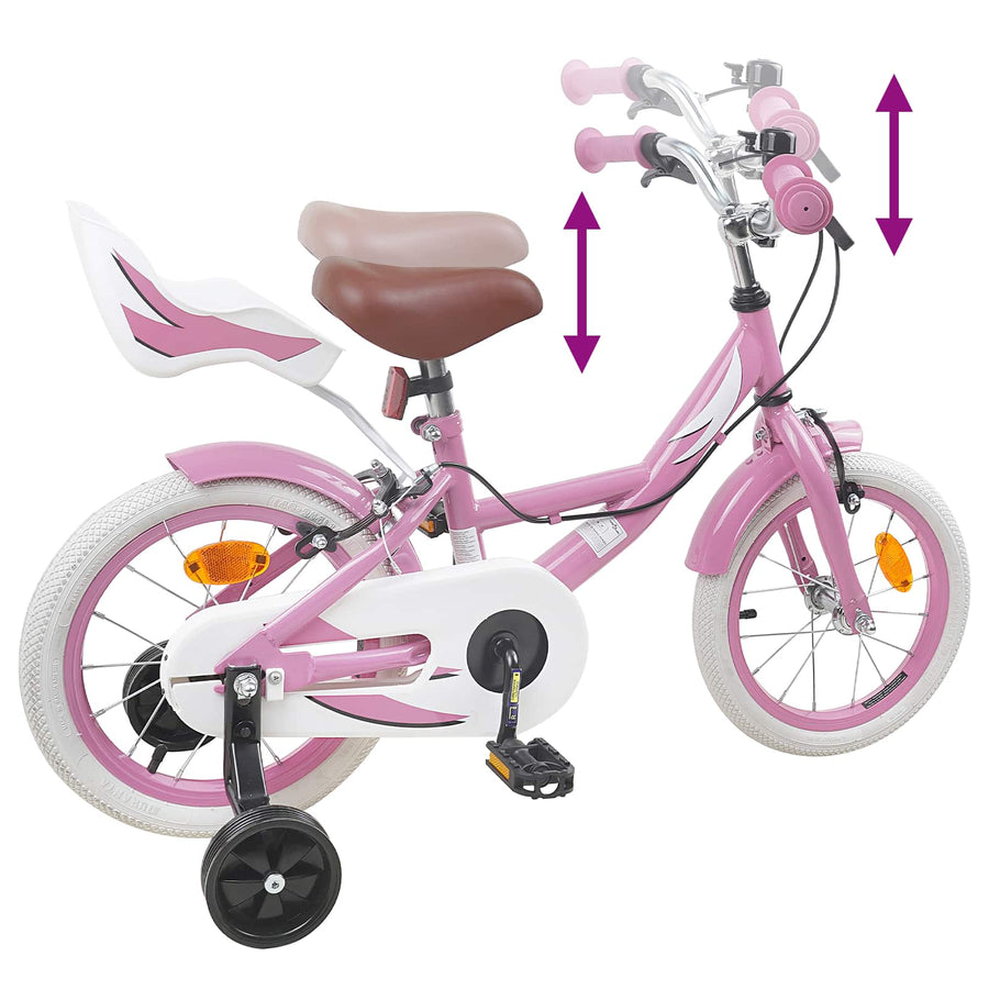Kinderfiets 16 Inch voor 4-6 jaar oud Lichtroze