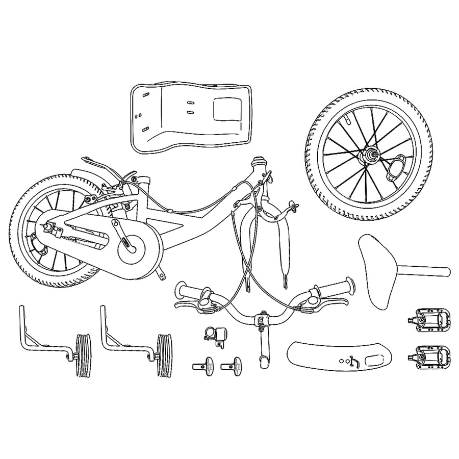 Kinderfiets 16 Inch voor 4-6 jaar oud Lichtroze