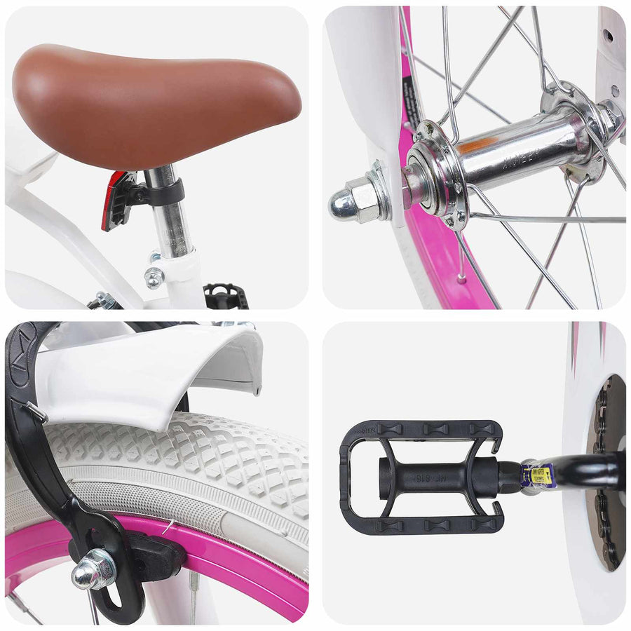 Kinderfiets 14 Inch voor 3-5 jaar oud Wit