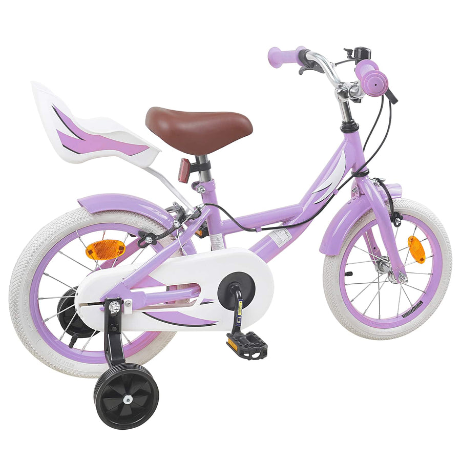 Kinderfiets 14 Inch voor 3-5 jaar oud Paars