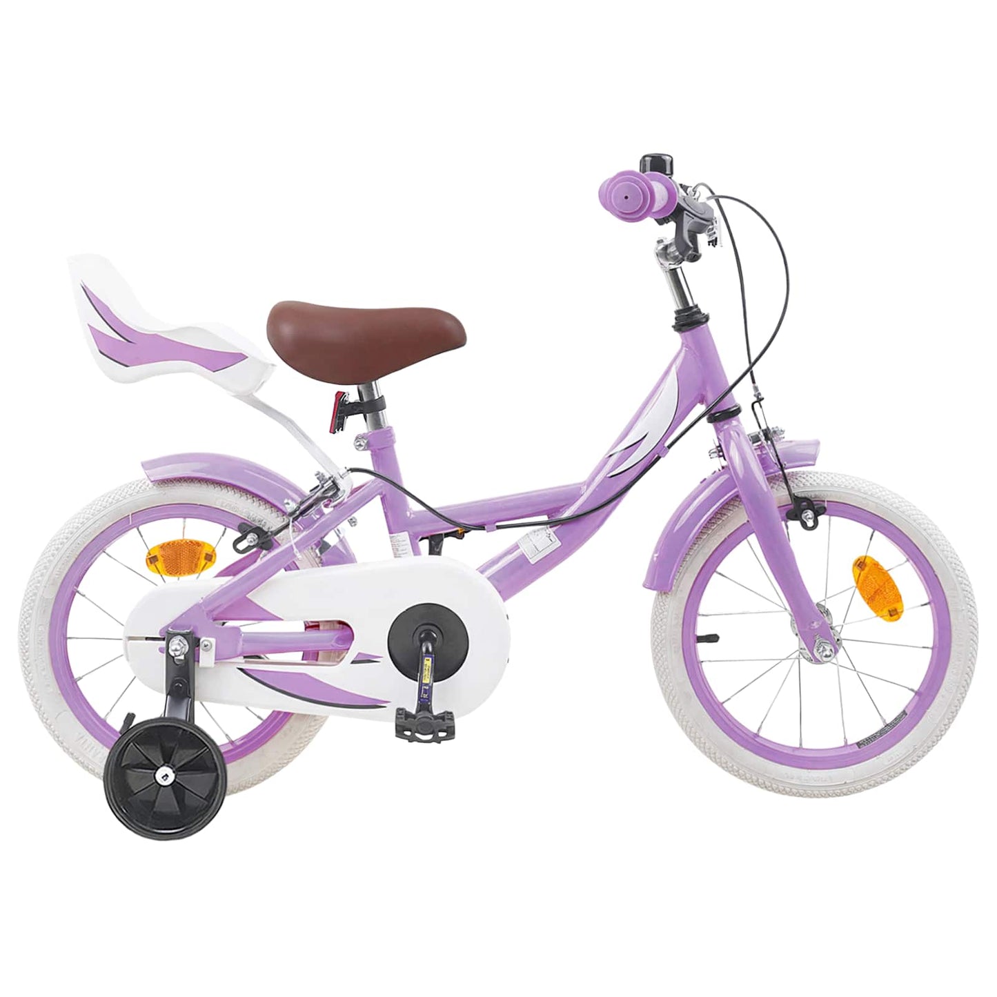 Kinderfiets 14 Inch voor 3-5 jaar oud Paars