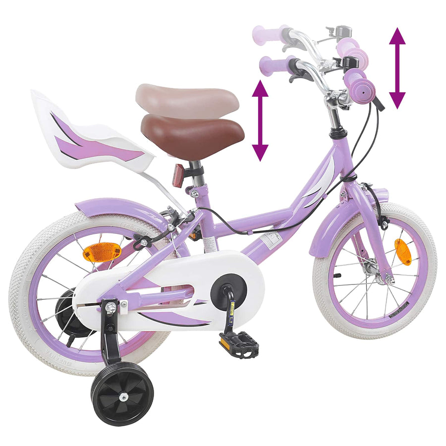 Kinderfiets 16 Inch voor 4-6 jaar oud Paars