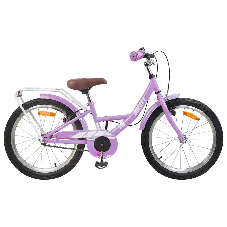 Kinderfiets 18 Inch voor 5-7 jaar Paars