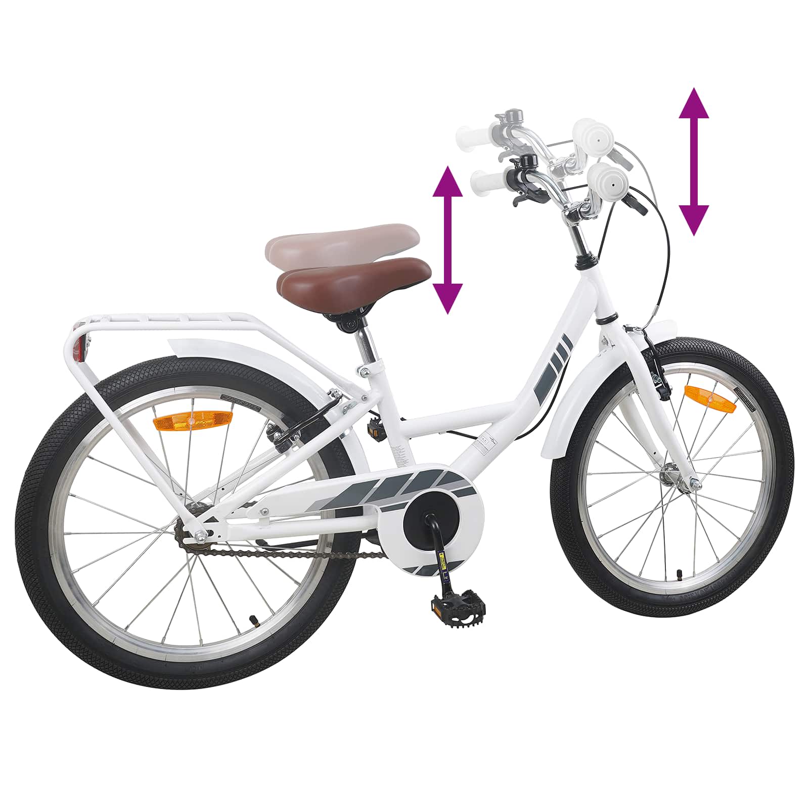 Kinderfiets 18 Inch voor 5-7 jaar Wit