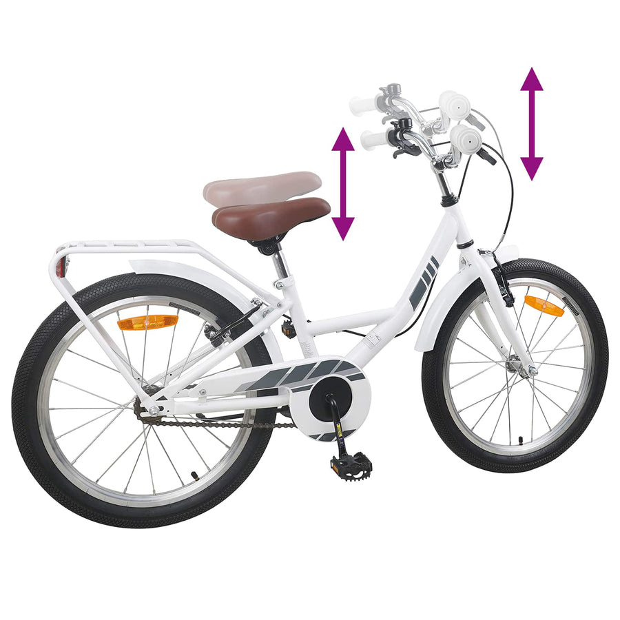 Kinderfiets 18 Inch voor 5-7 jaar Wit