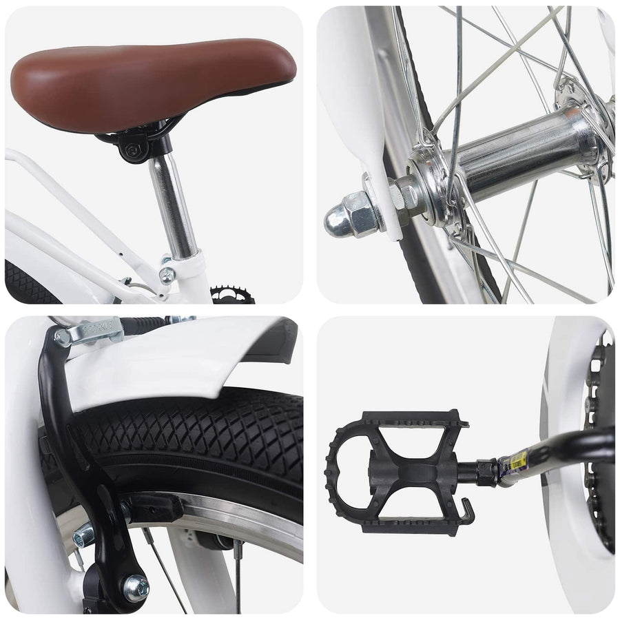 Kinderfiets 20 Inch voor 6-11 jaar oud Wit