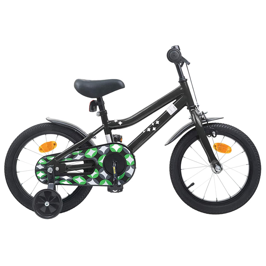 Kinderfiets 14 Inch voor 3-5 jaar oud Zwart