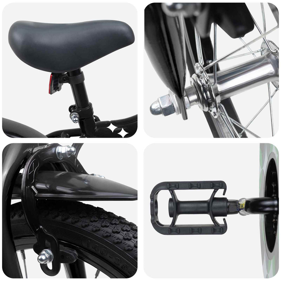 Kinderfiets 16 Inch voor 4-6 jaar oud Zwart