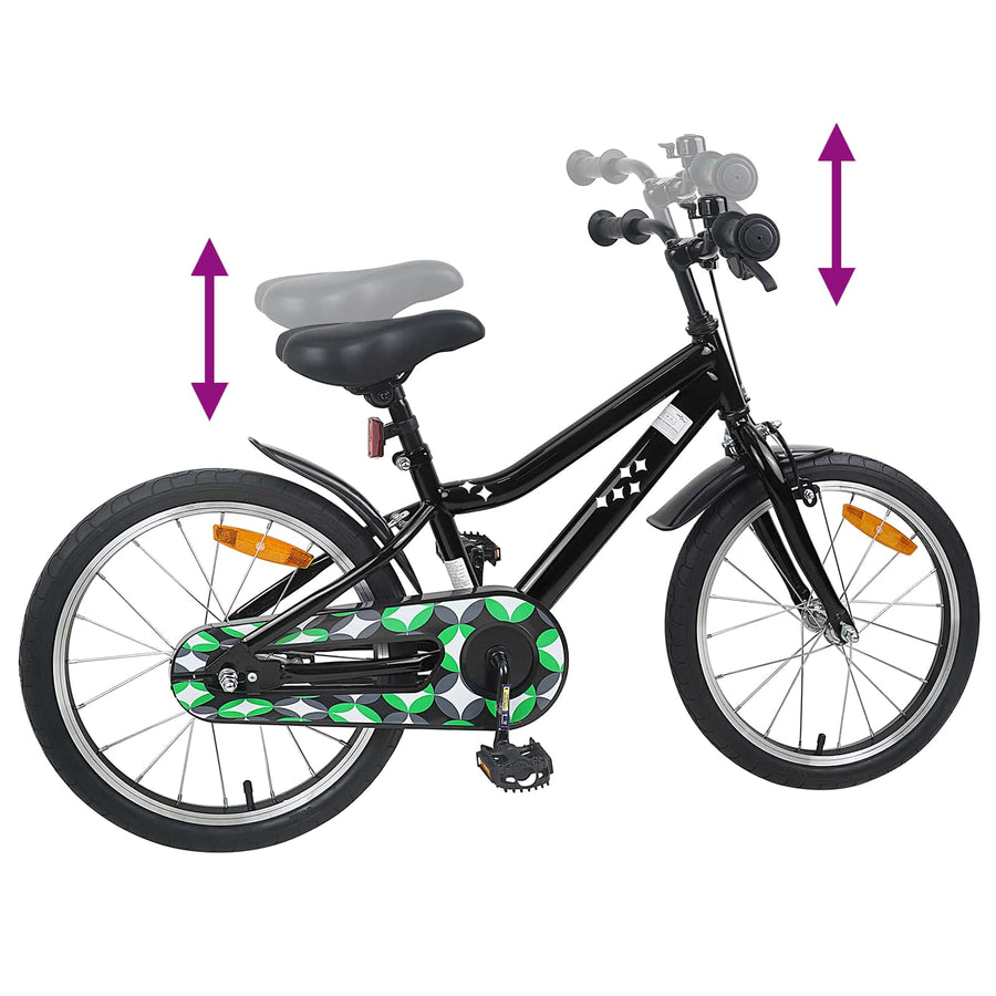 Kinderfiets 18 Inch voor 5-7 jaar Zwart