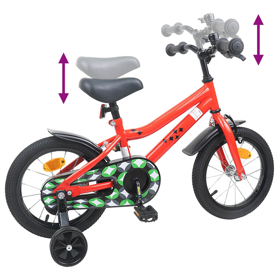 Kinderfiets 14 Inch voor 3-5 jaar oud Rood