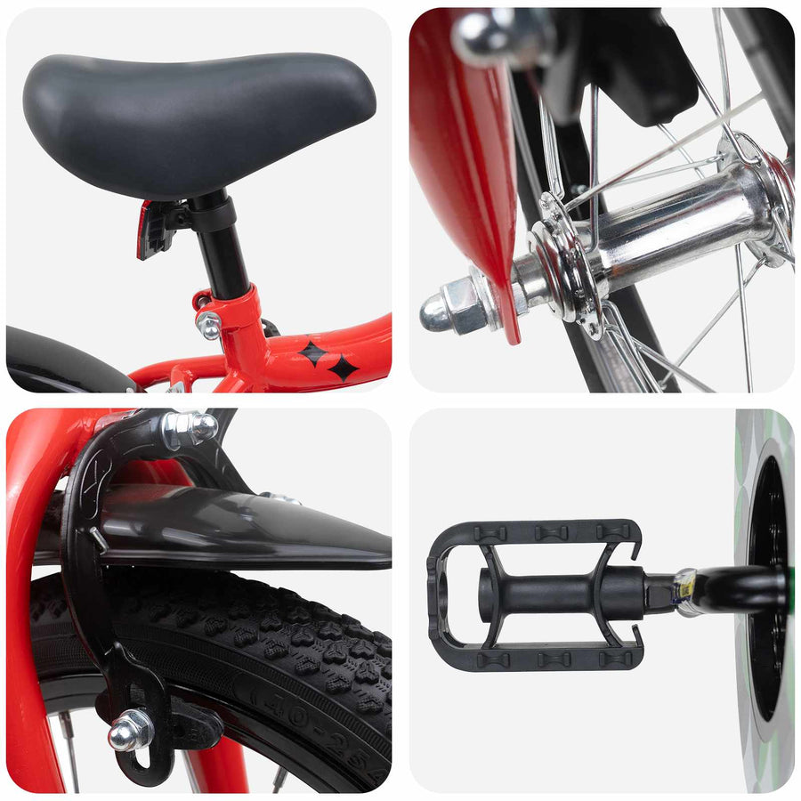 Kinderfiets 16 Inch voor 4-6 jaar oud Rood