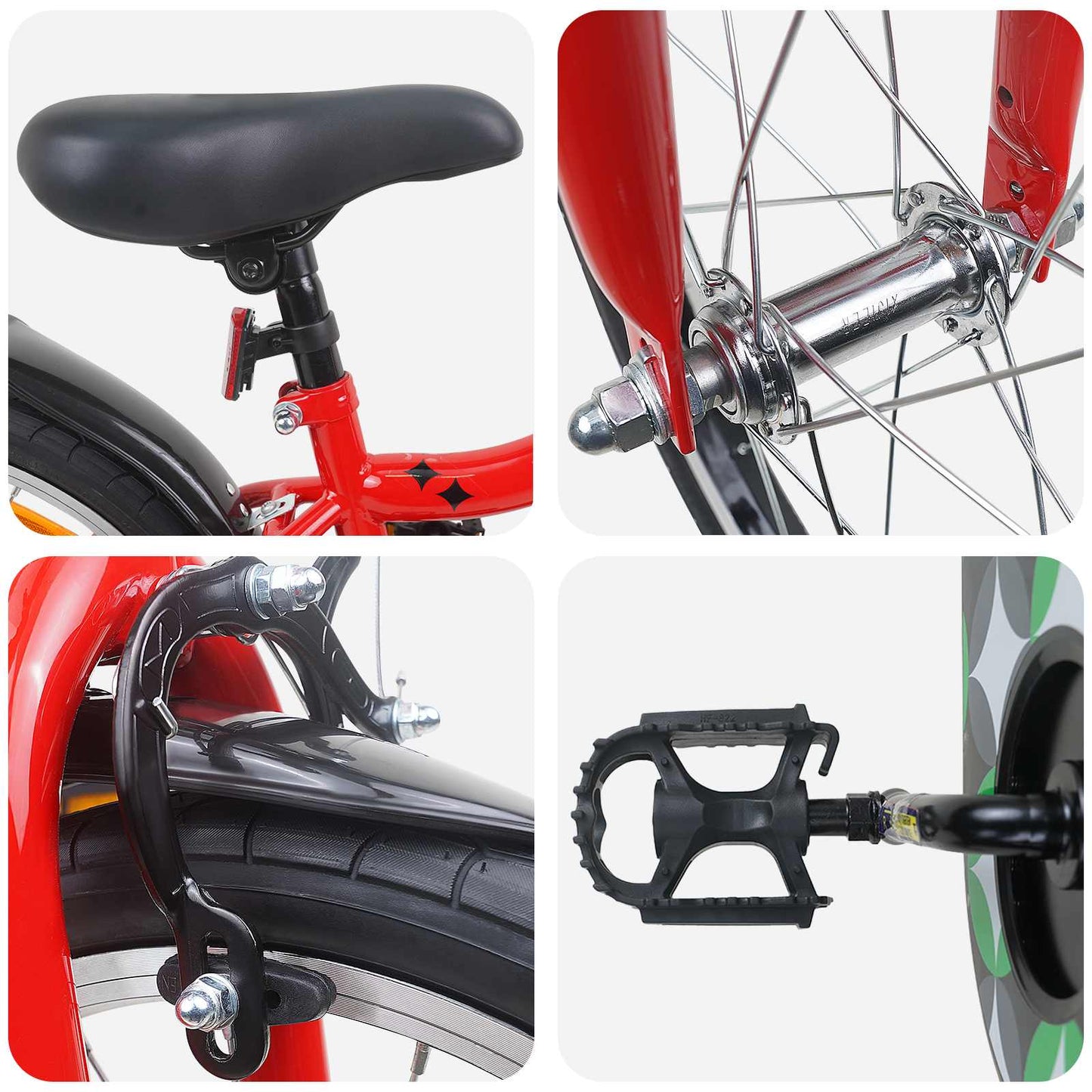 Kinderfiets 18 Inch voor 5-7 jaar Rood