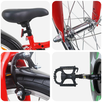Kinderfiets 18 Inch voor 5-7 jaar Rood