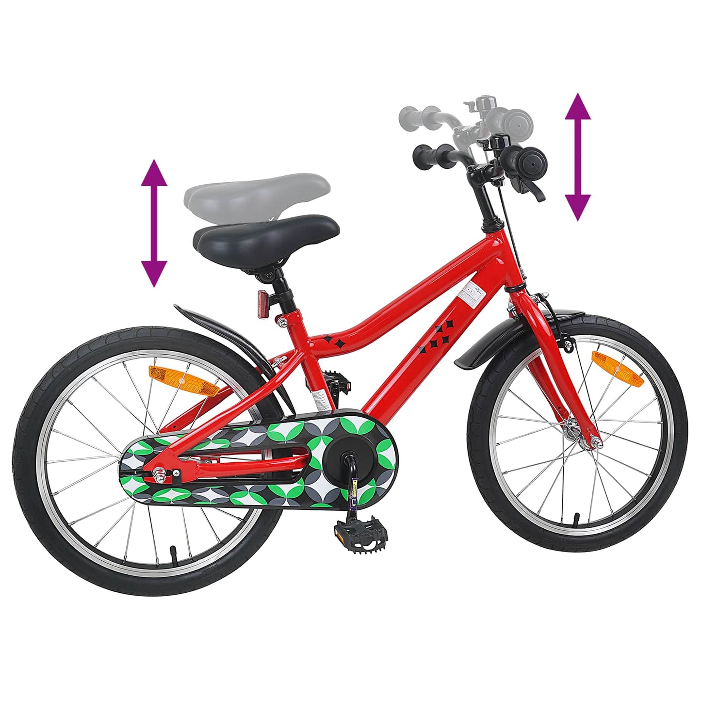 Kinderfiets 18 Inch voor 5-7 jaar Rood