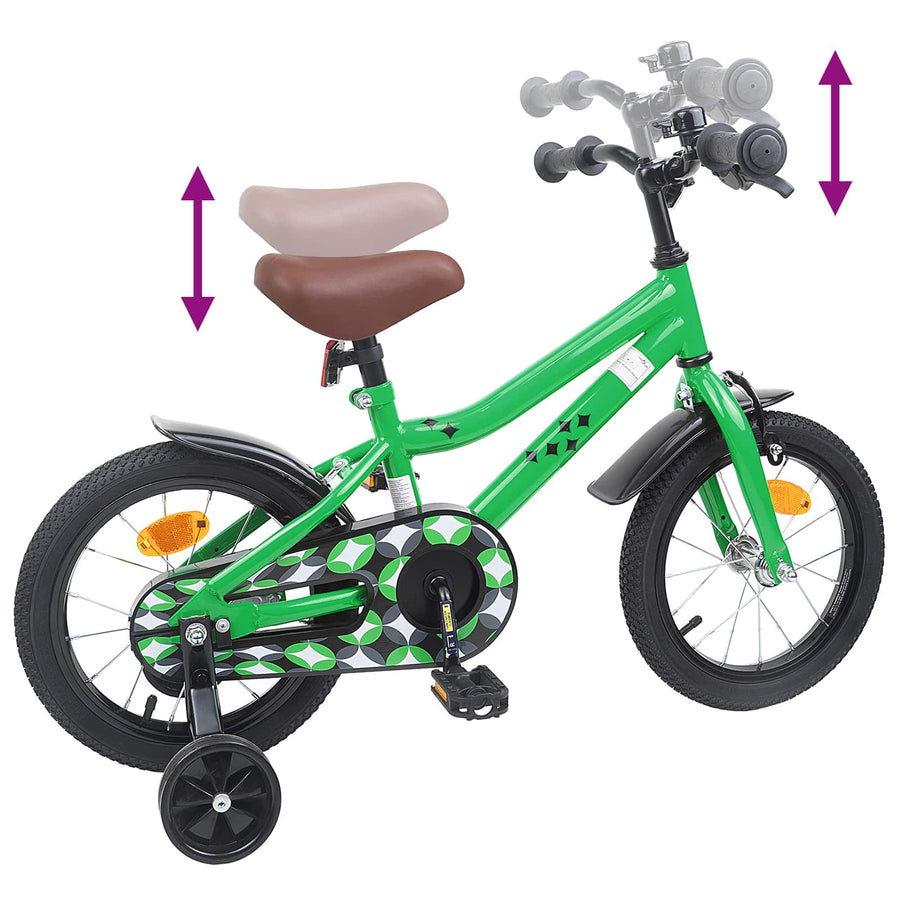 Kinderfiets 16 Inch voor 4-6 jaar oud Groen