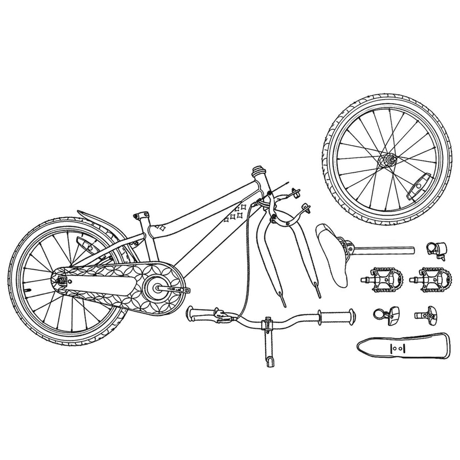 Kinderfiets 18 Inch voor 5-7 jaar Groen