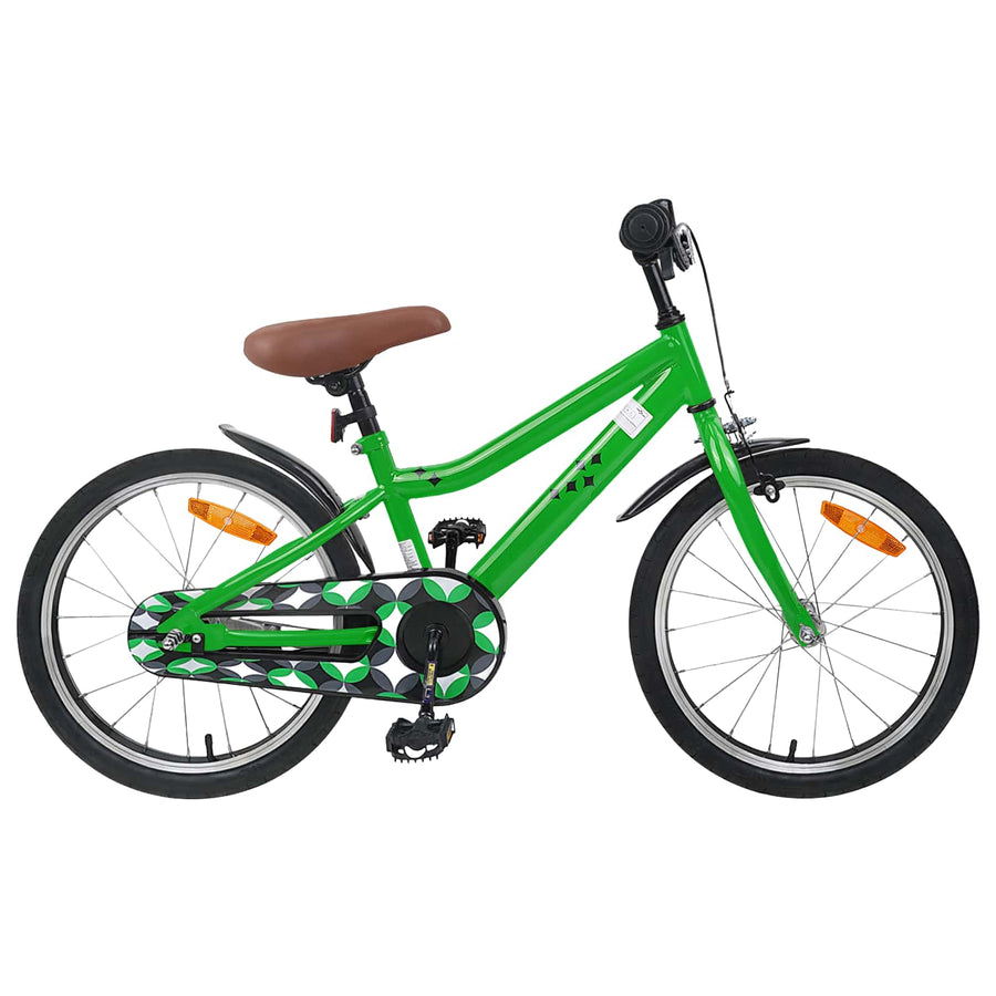Kinderfiets 18 Inch voor 5-7 jaar Groen