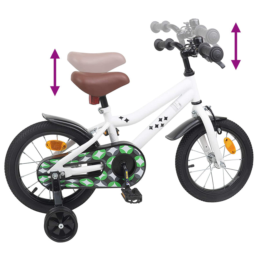 Kinderfiets 14 Inch voor 3-5 jaar oud Wit