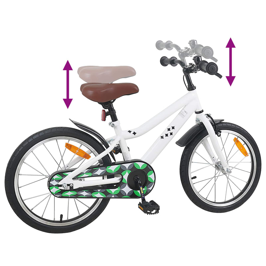 Kinderfiets 18 Inch voor 5-7 jaar Wit