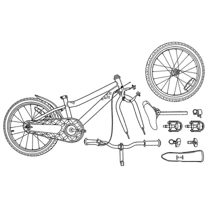 Kinderfiets 18 Inch voor 5-7 jaar Wit