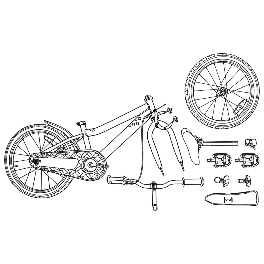 Kinderfiets 18 Inch voor 5-7 jaar Wit