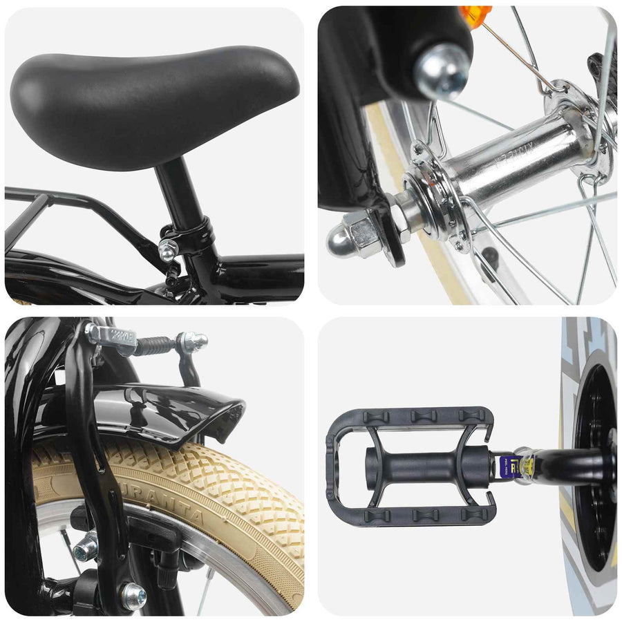 Kinderfiets 12 Inch voor 2-4 jaar oud Zwart