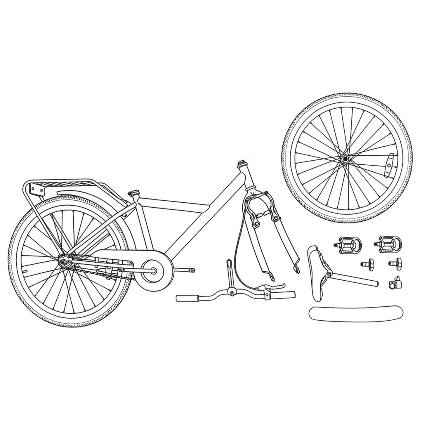 Kinderfiets 18 Inch voor 5-7 jaar Zwart