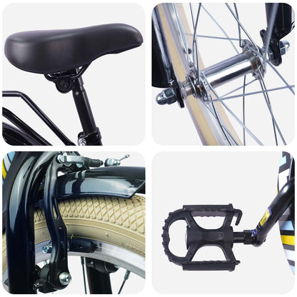 Kinderfiets 20 Inch voor 6-11 jaar oud Zwart