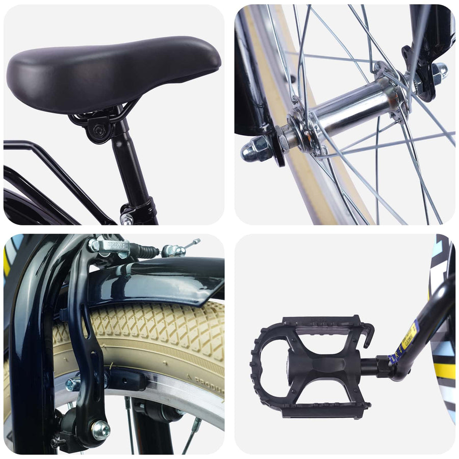 Kinderfiets 20 Inch voor 6-11 jaar oud Zwart